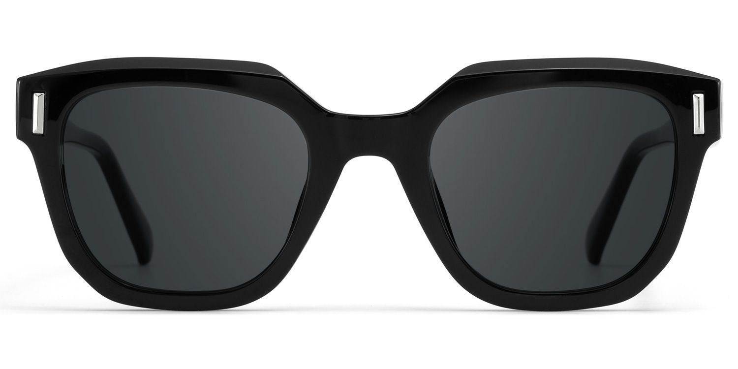 Nia Square Noir Lunettes de soleil pour Femmes et Hommes | ZEELOOL FR0