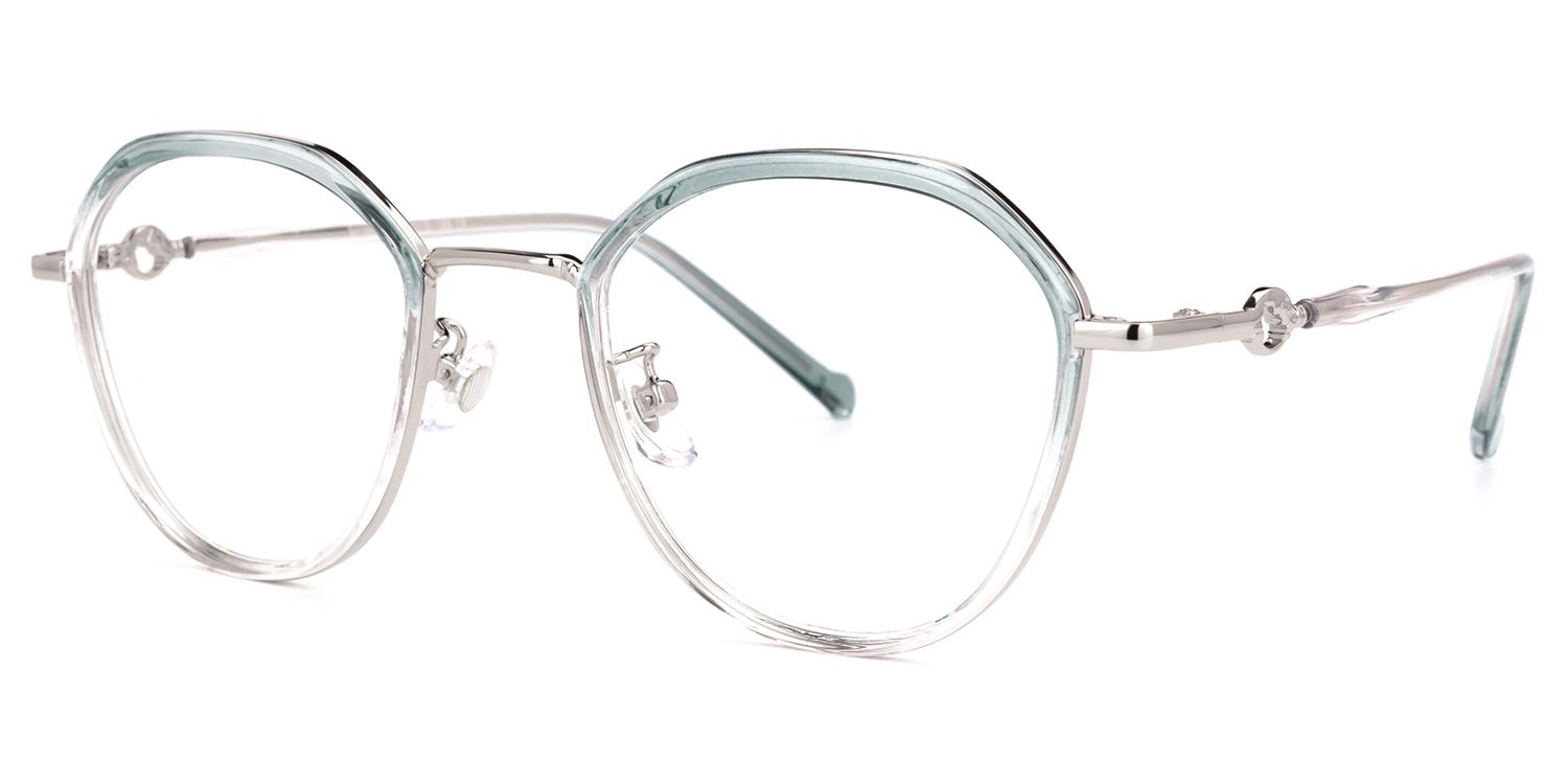 Lionel Gris Cristal Géométrique Lunettes1