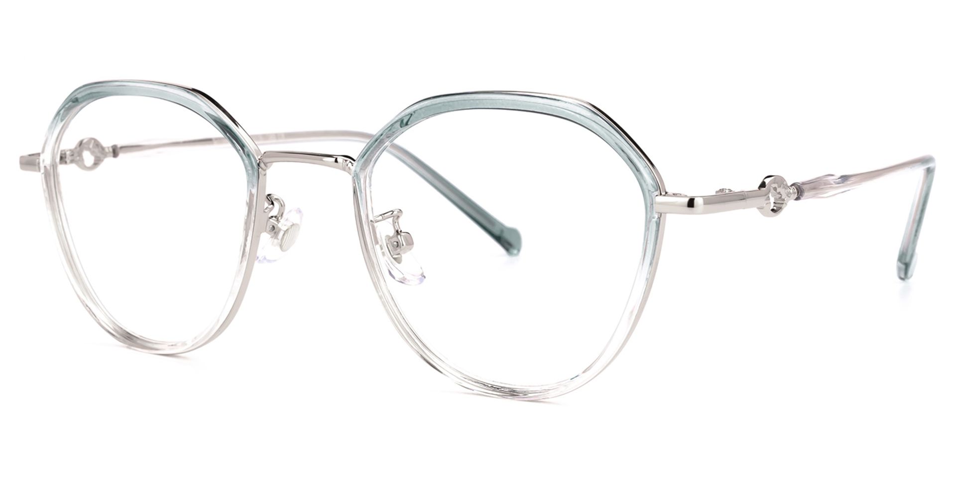 Lionel Gris Cristal Géométrique Lunettes1