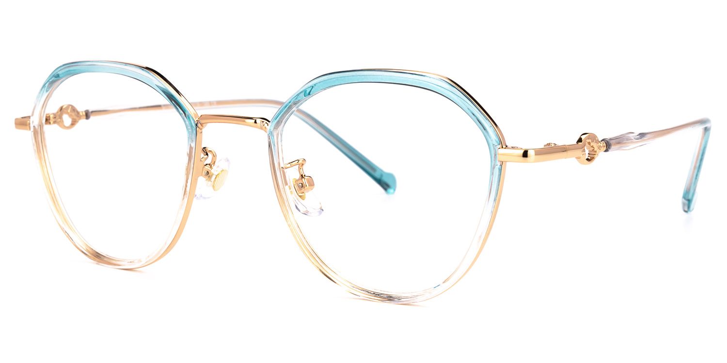 Lionel Lunettes Géométriques Cristal Bleu 1
