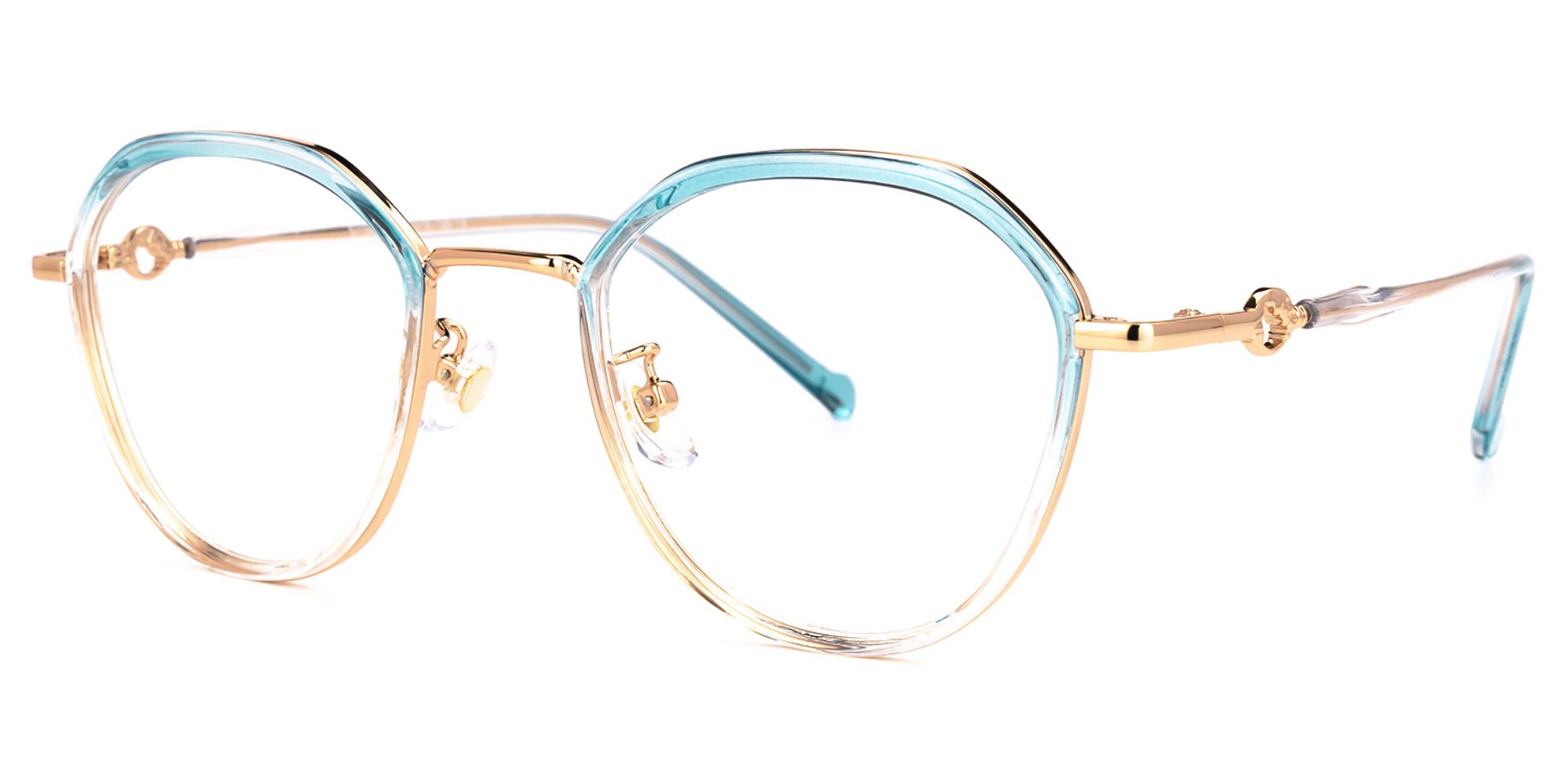 Lionel Lunettes Géométriques Cristal Bleu 1