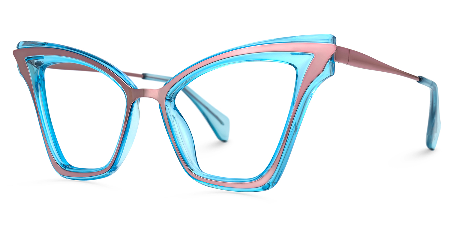 Stella Bleue Cateye Lunettes1