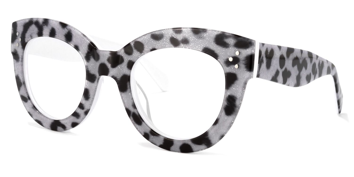 Torres Gris Léopard Cat Eye Lunettes1