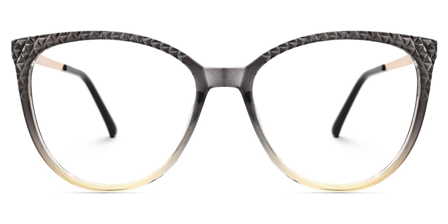 Wanda Noir-Jaune Cateye Lunettes0