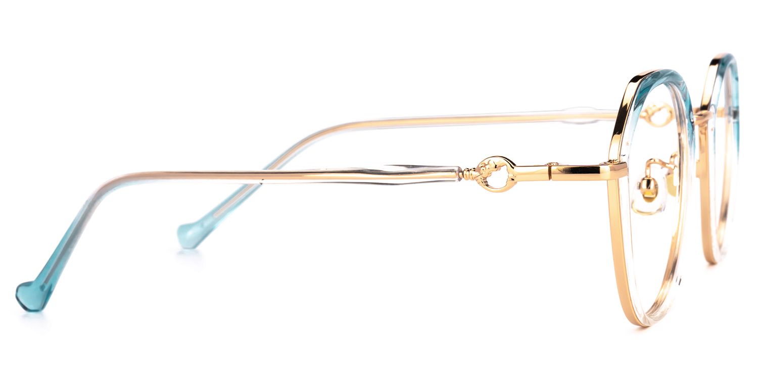 Lionel Lunettes Géométriques Cristal Bleu 2