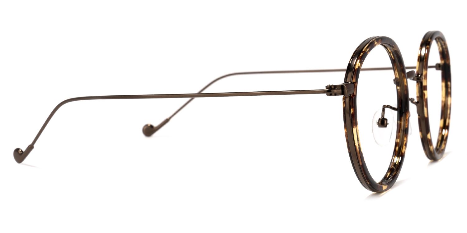 Alba Lunettes rondes Jaune Tortoise2