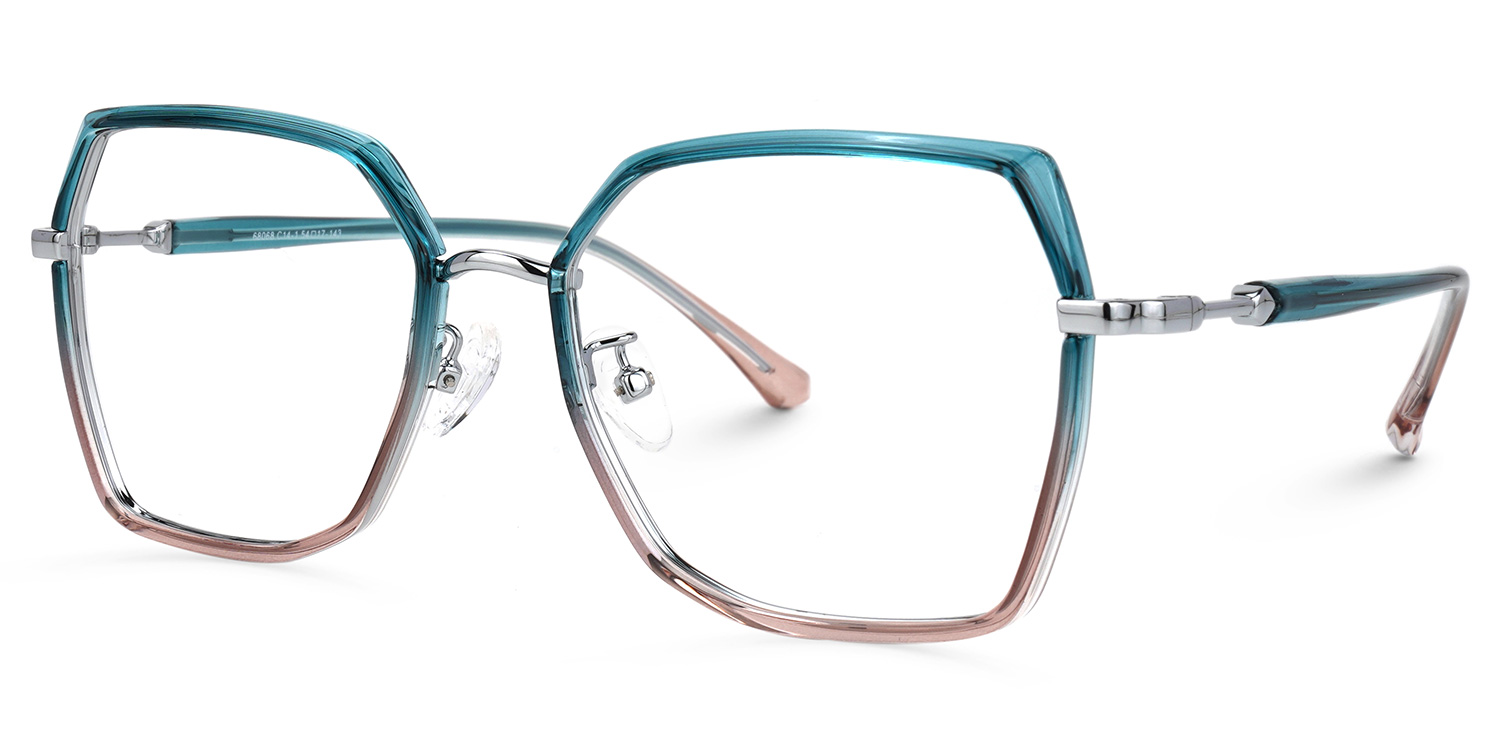Burt Bleue Géométrique Lunettes3