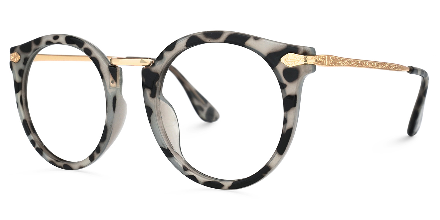 Quentina Gris Ronde Lunettes1