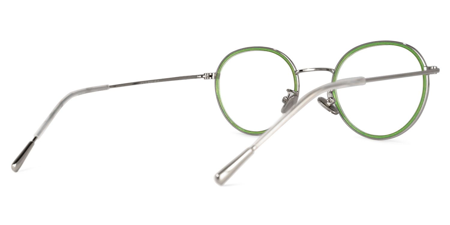 Candice Lunettes Ronds Vert3
