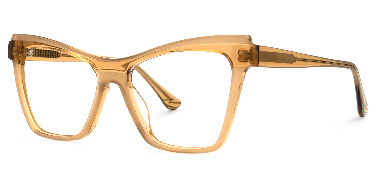 Bouck Marron Cateye Lunettes1