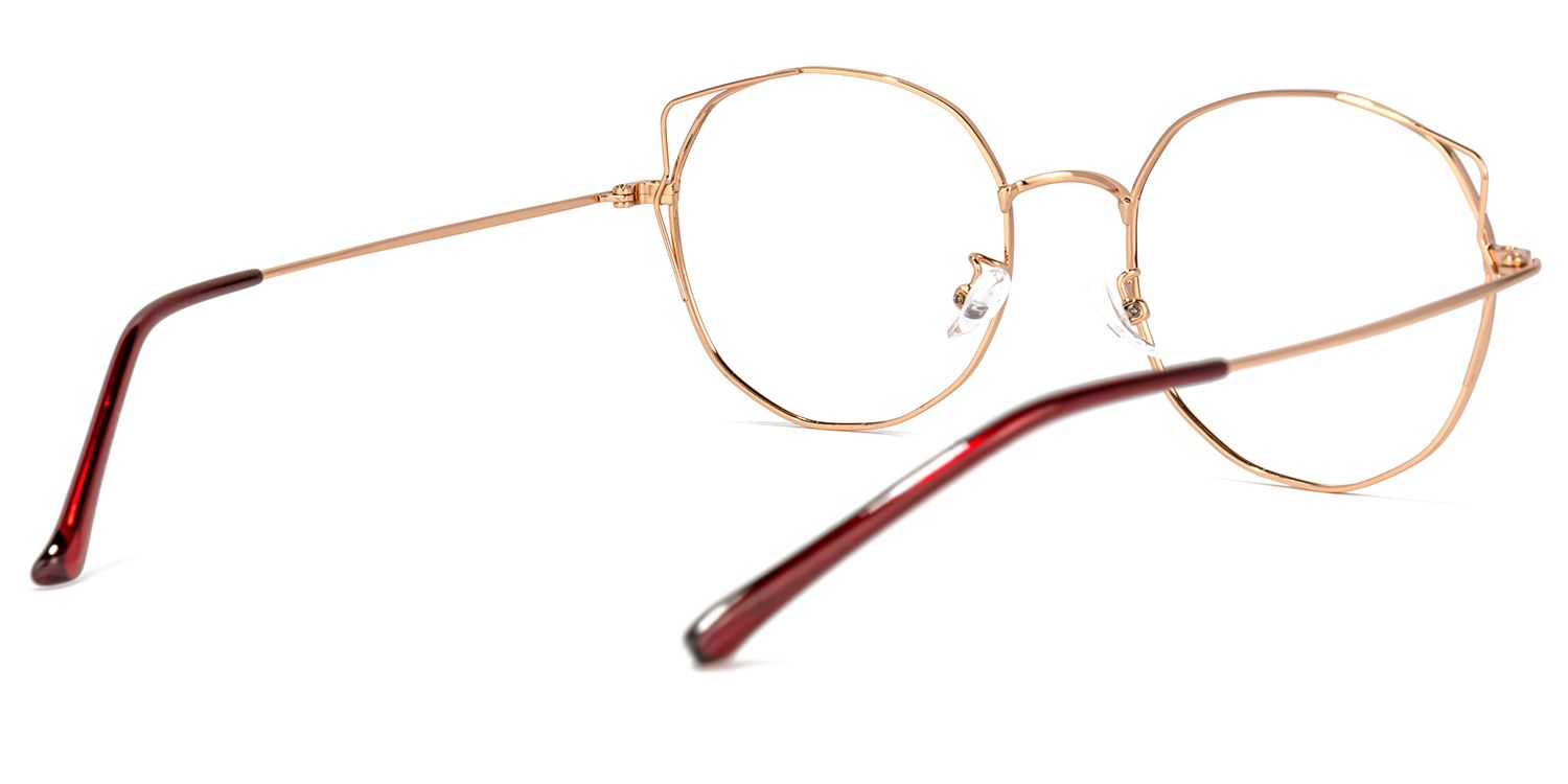 Paddy Lunettes géométriques Rouge3