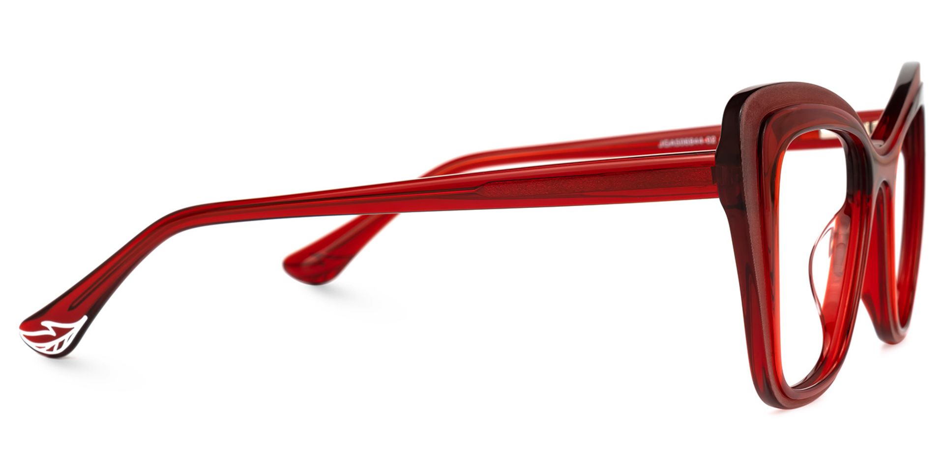 Youness Rouge Cateye Lunettes2