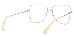 Alisandra Or Rose Aviateur lunettes3