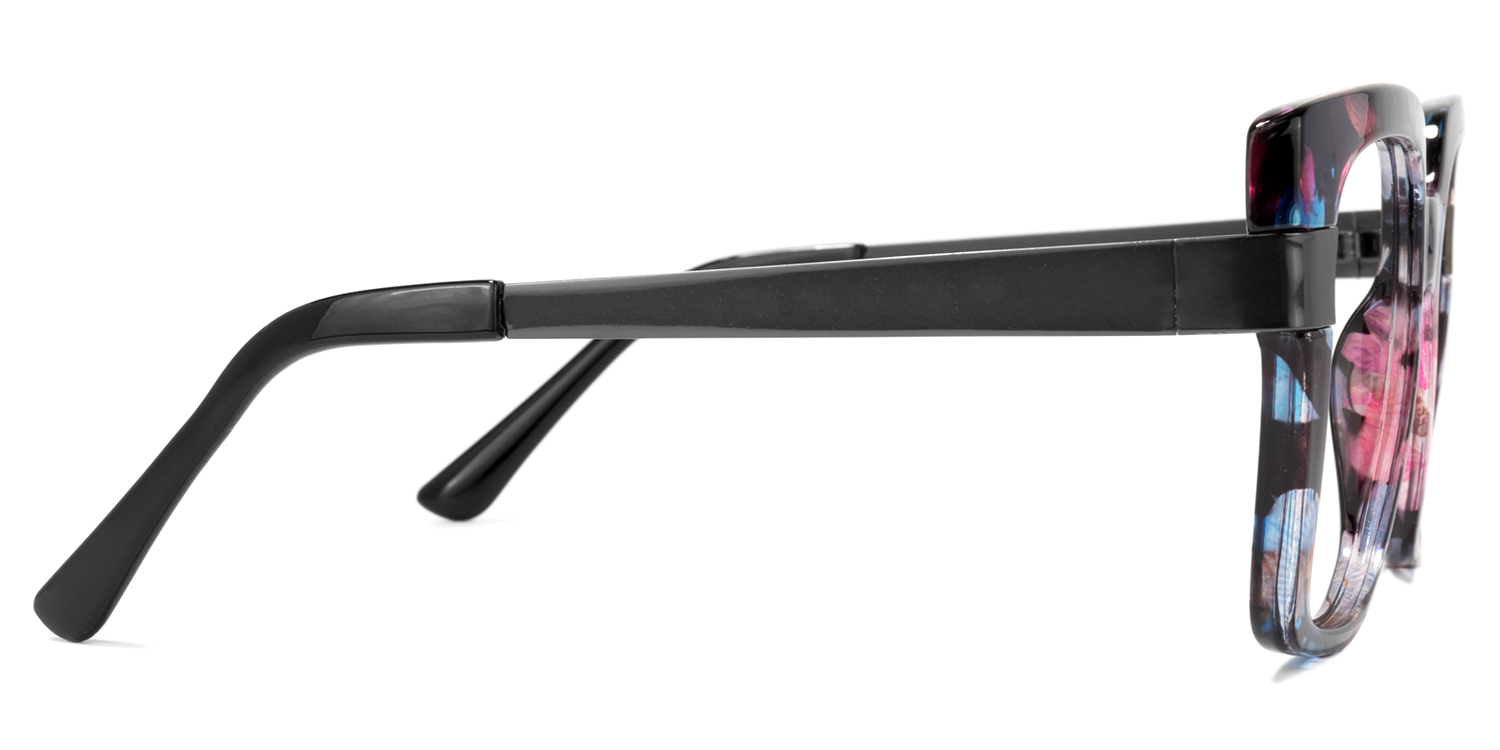 Reeves Lunettes carrées à motif floral3