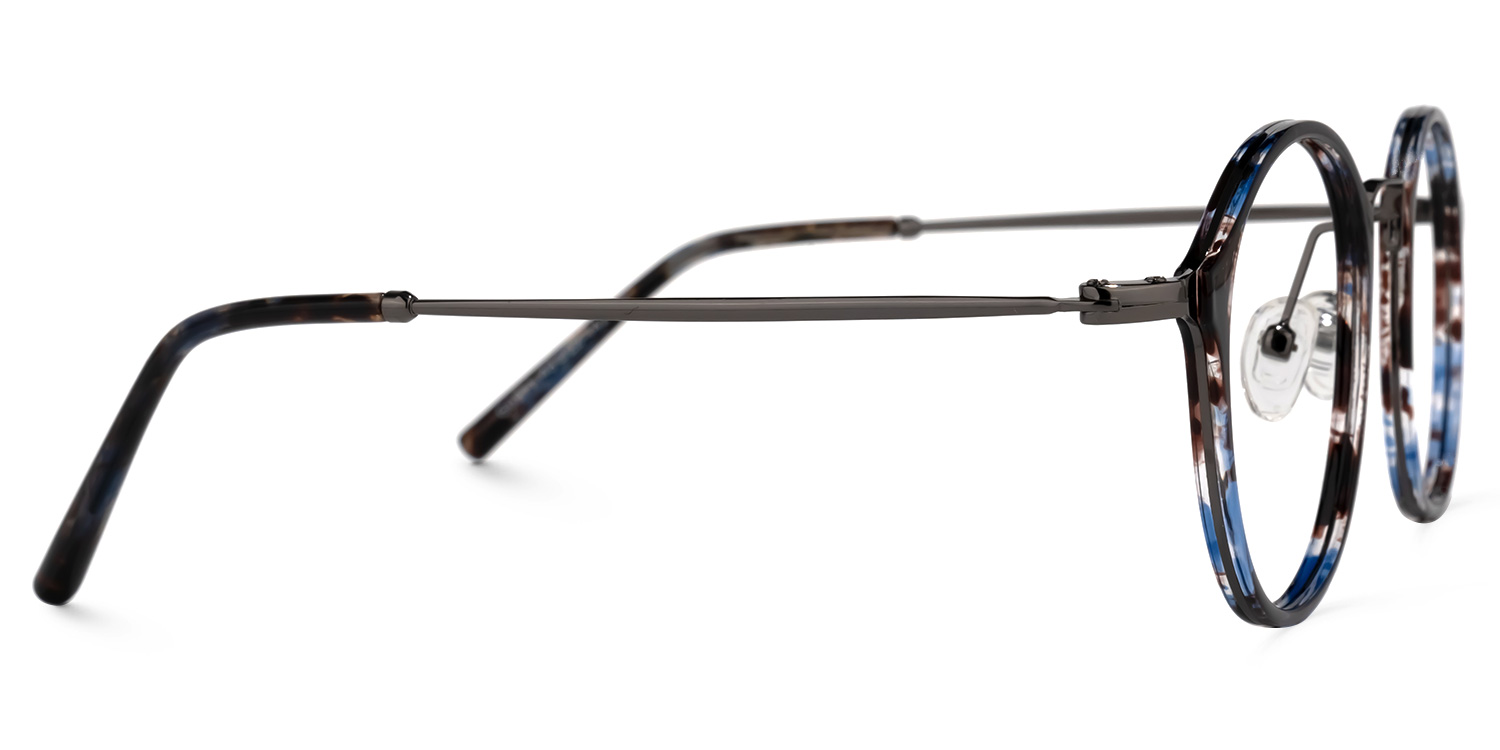 Alyssa Bleu Tortue Ronde Lunettes3