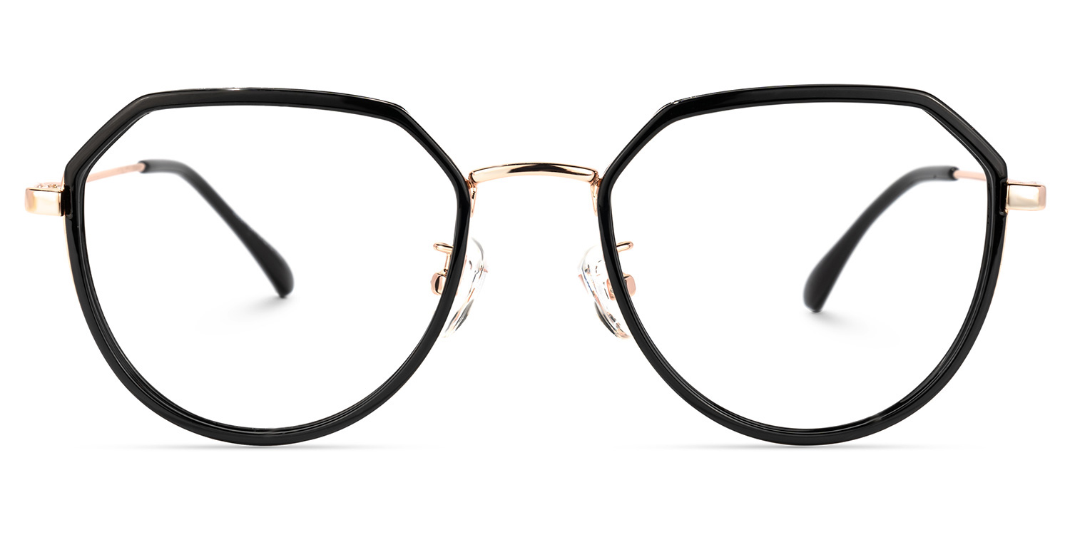 Fedora Noir Géométrique Lunettes0