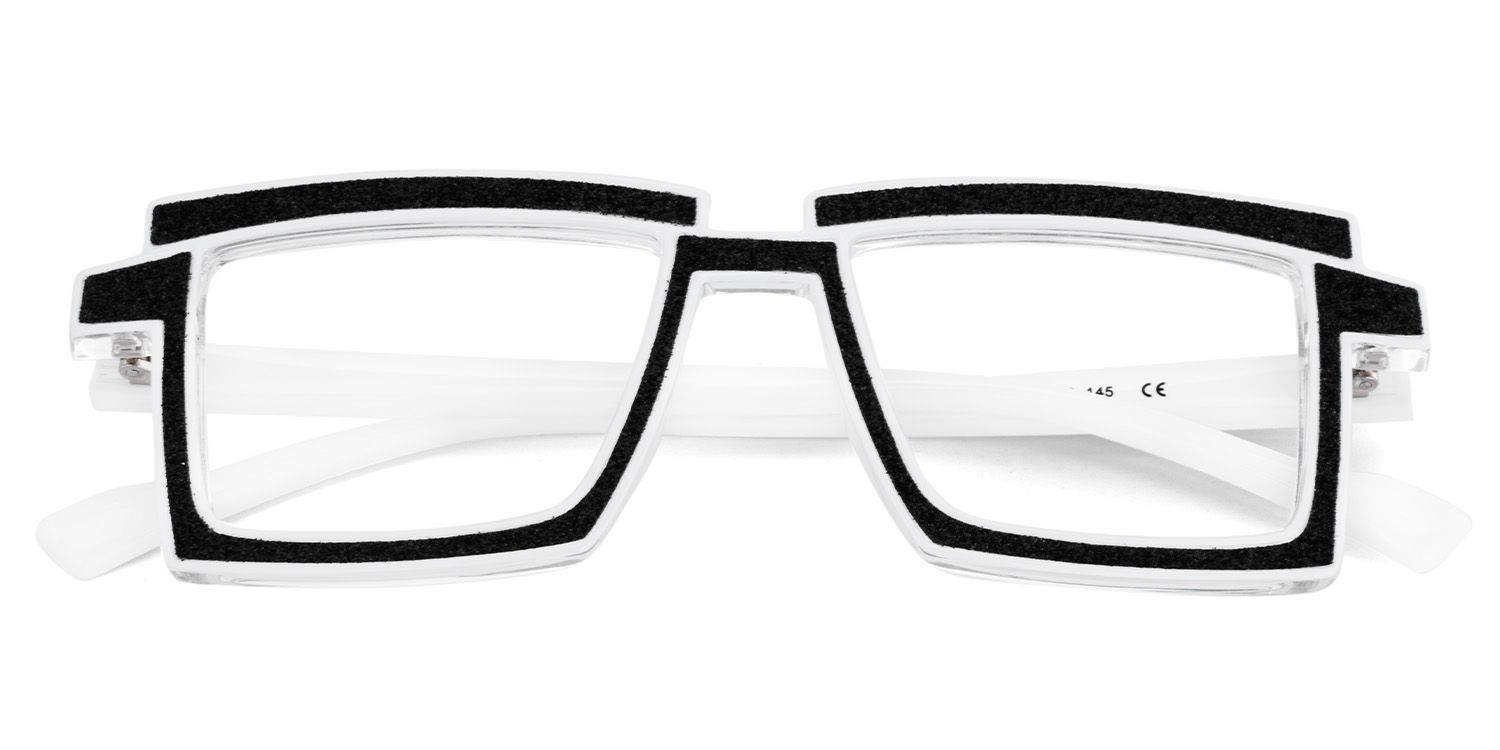 Zephyr Noir Rectangle Lunettes1