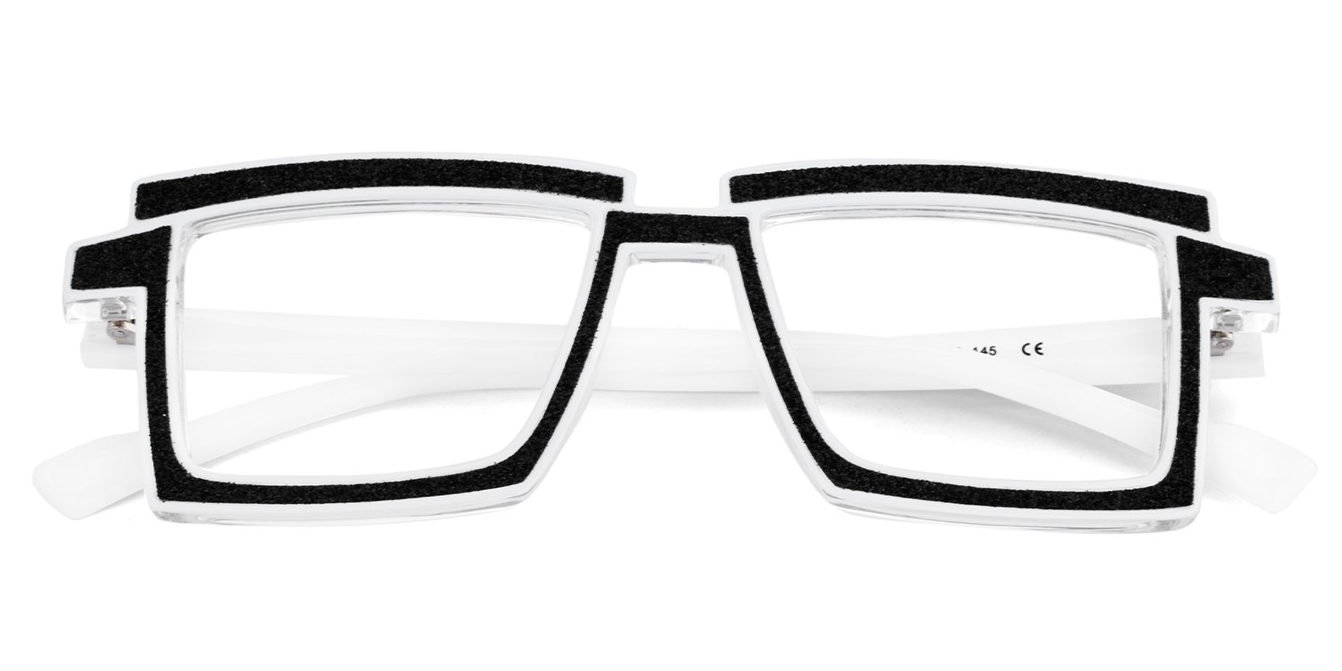 Zephyr Noir Rectangle Lunettes1