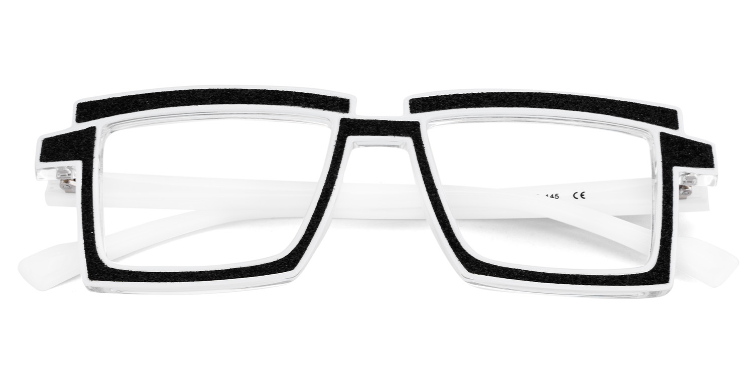 Zephyr Noir Rectangle Lunettes1