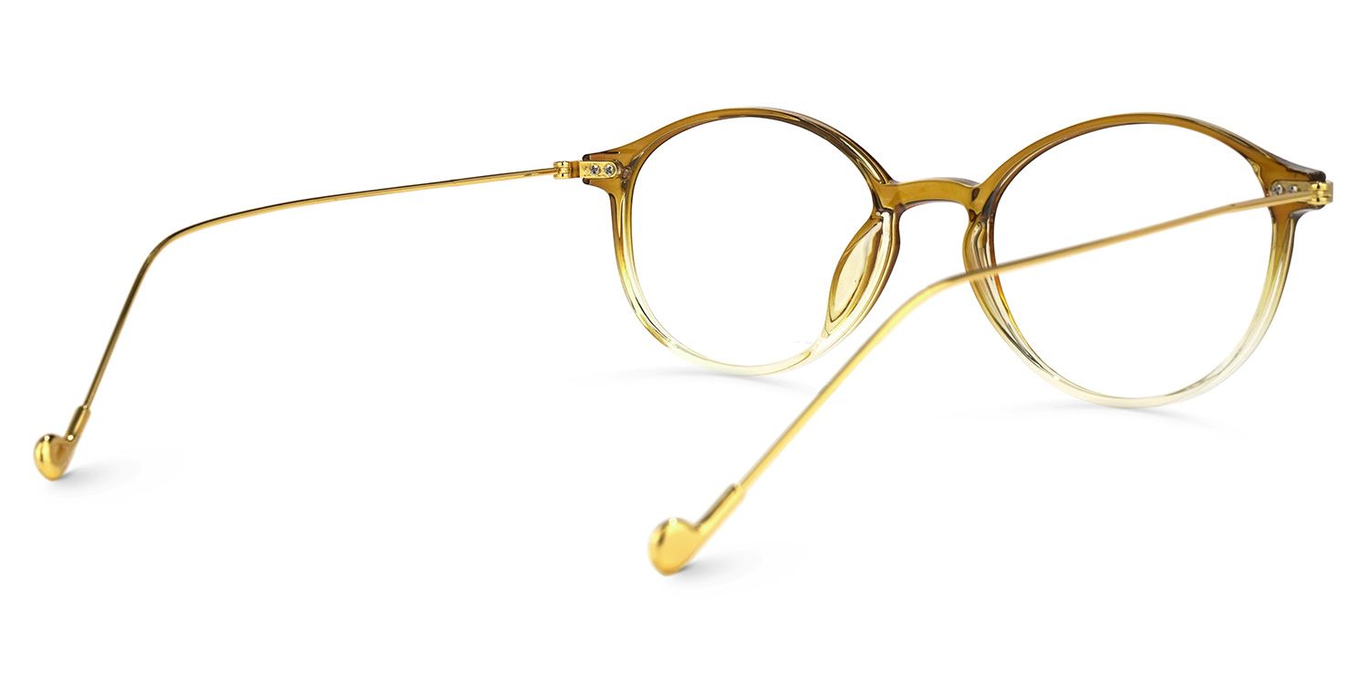 Sydnie Jaune Ronde Lunettes2