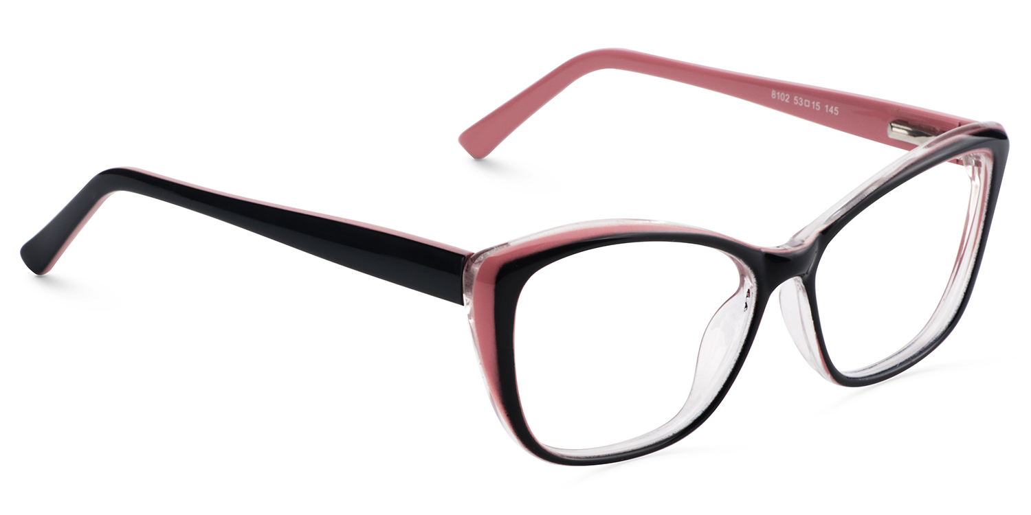 Fidelia Noir Rose Cateye Lunettes2