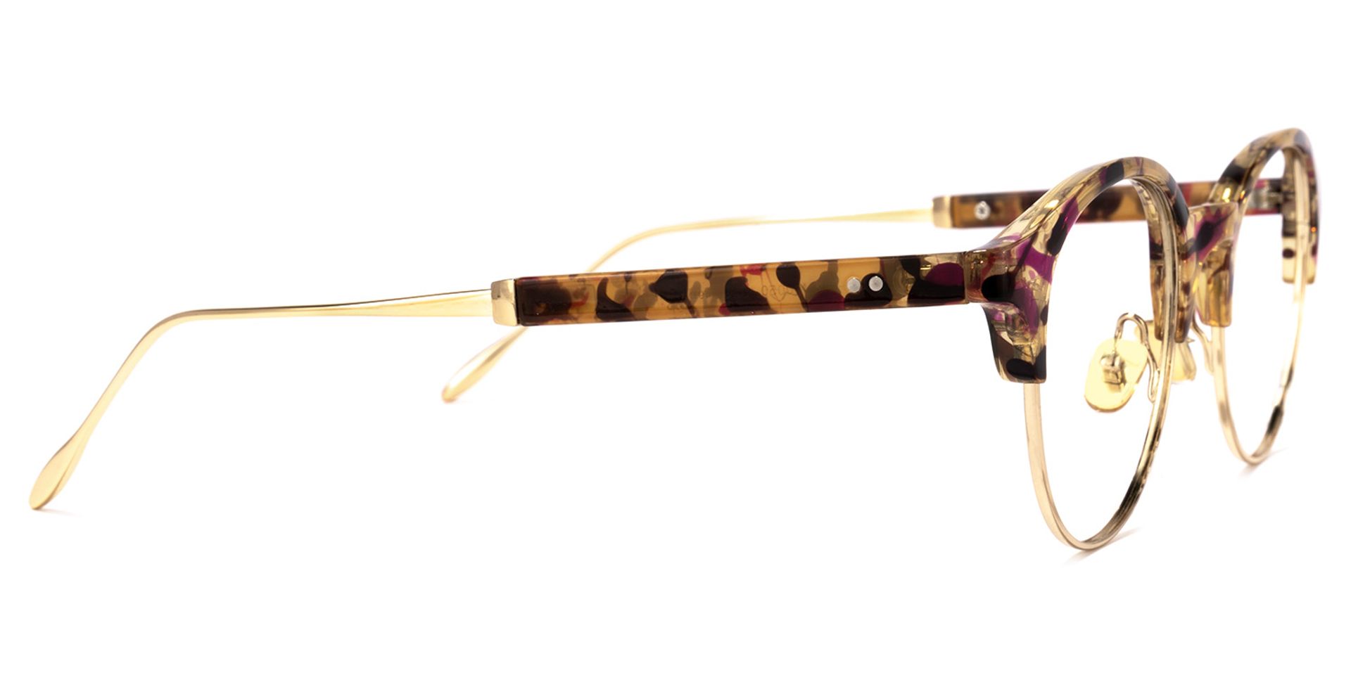 Nikkie Lunettes rondes à motif floral jaune2