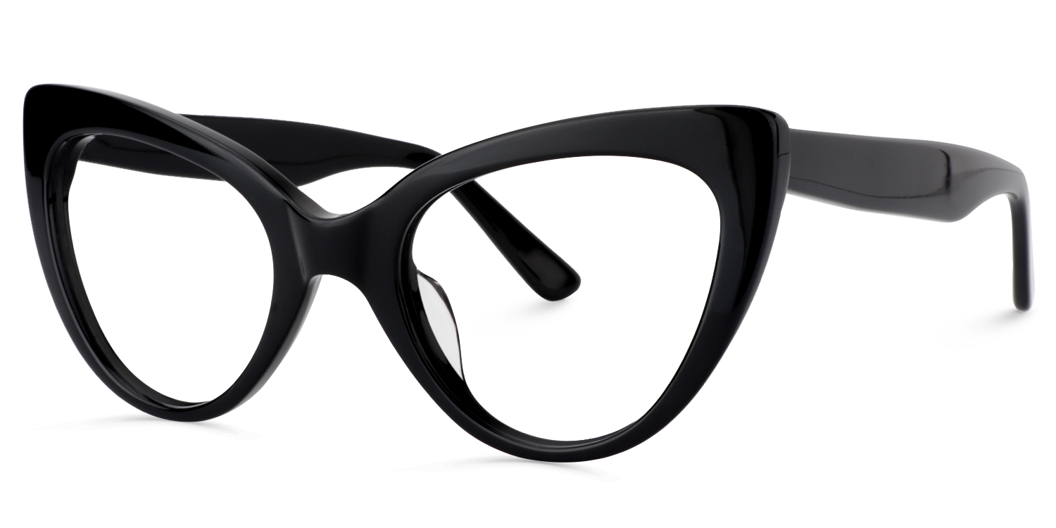 Claudette Noir Cateye Lunettes1
