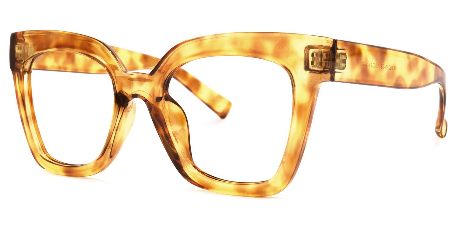 Malcolm Jaune-Floral Carré Lunettes1