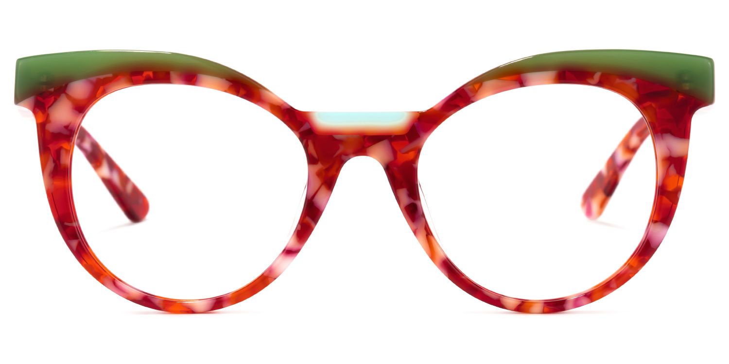 Lismary Rouge-Floral Cateye Lunettes0