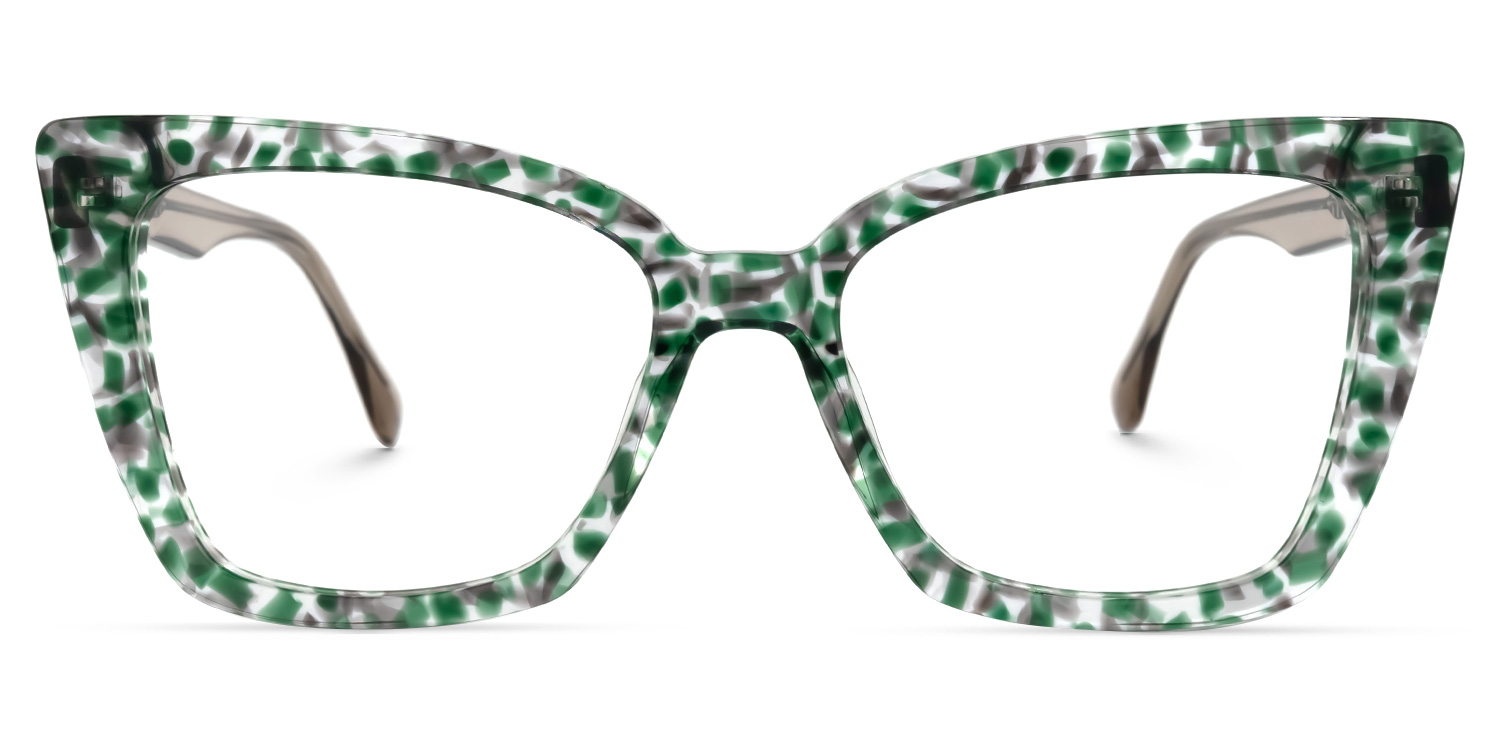 Lugo Vert-Floral Cateye Lunettes0