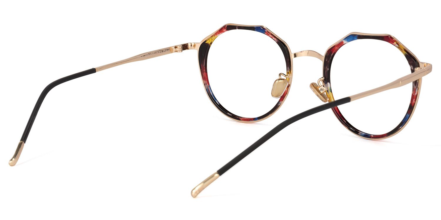 Gentry Lunettes géométriques motif floral3
