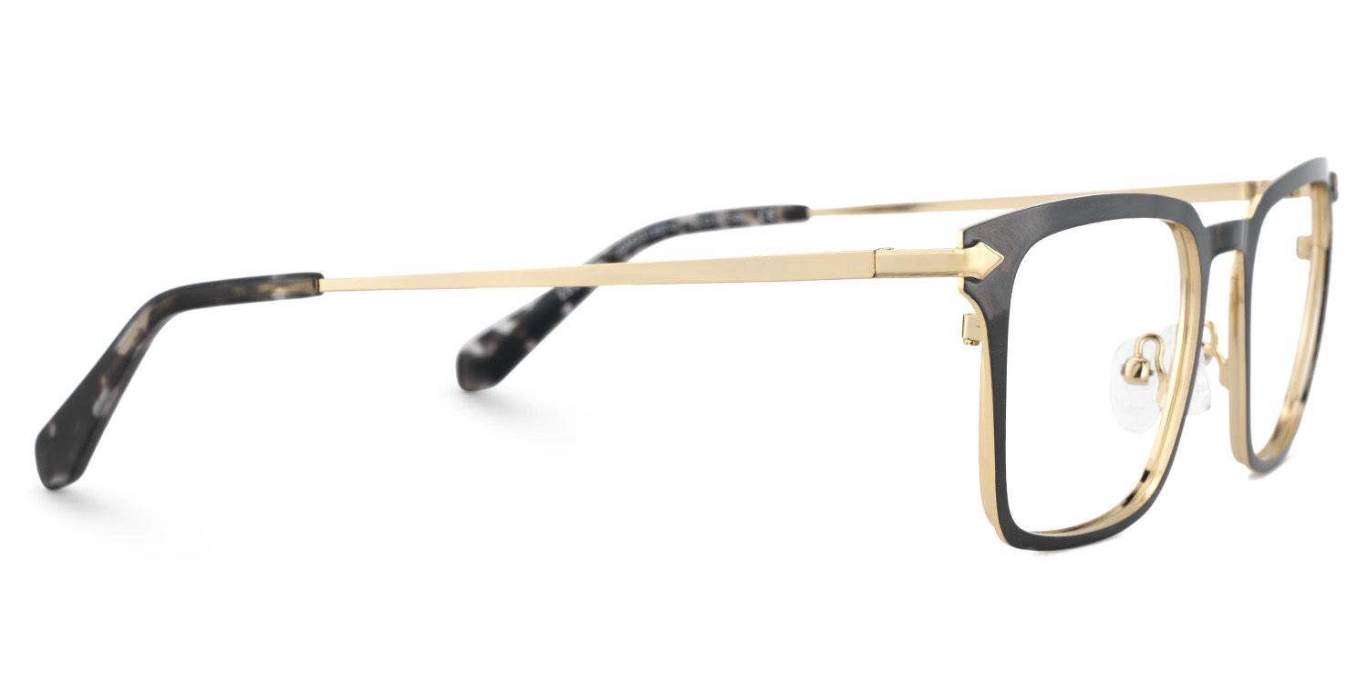 Chaney Noir Rectangle Lunettes4