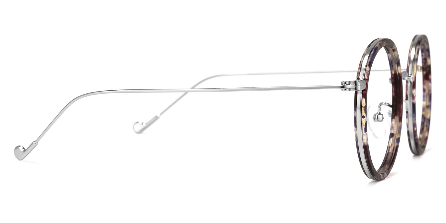 Alba Lunettes rondes Bleu Tortoise2