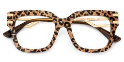 Lidia Léopard Carré lunettes3