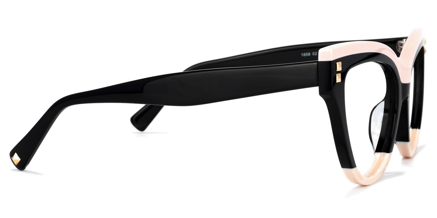 Cascata Noir Cateye Lunettes4