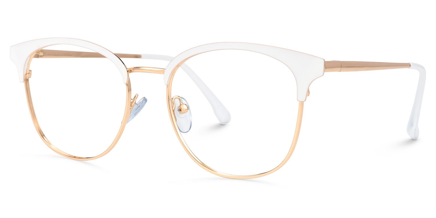 Isadora Blanc Or Browline Lunettes1