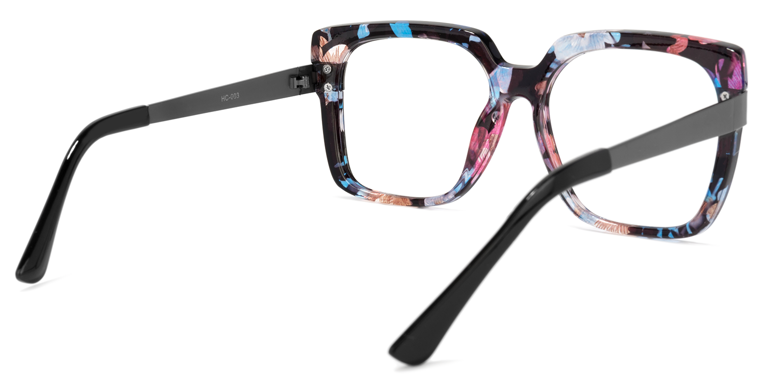 Reeves Lunettes carrées à motif floral4