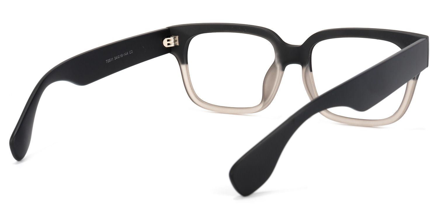 Colin Lunettes rectangulaires grises noires4