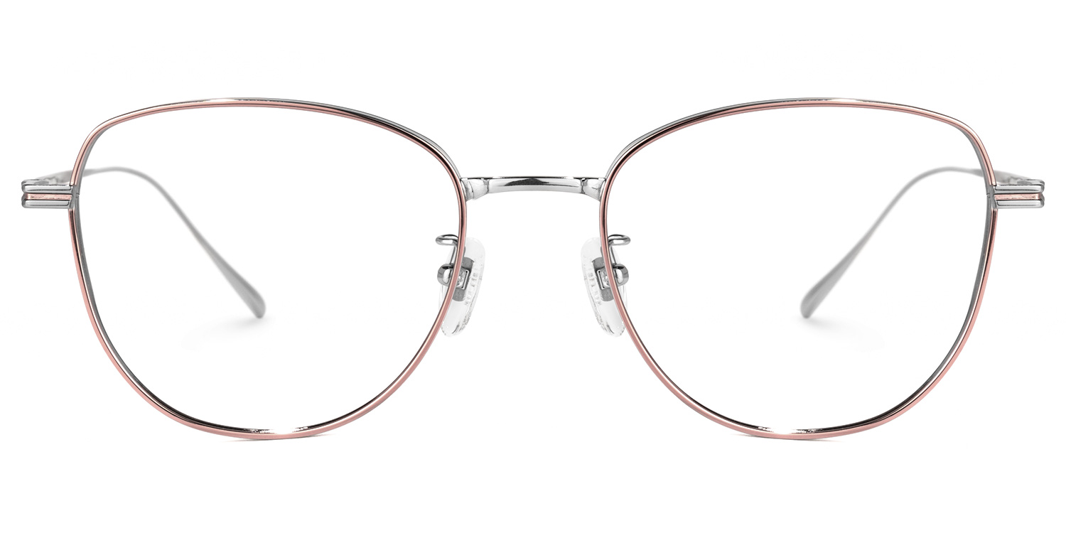 Sacajawea Rose Argent Carré Lunettes0