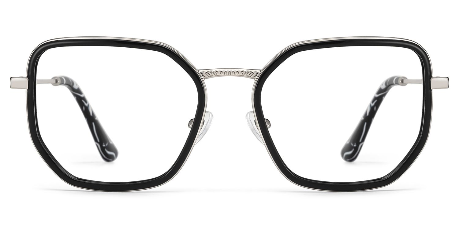 Levi Noir Géométrique Lunettes0