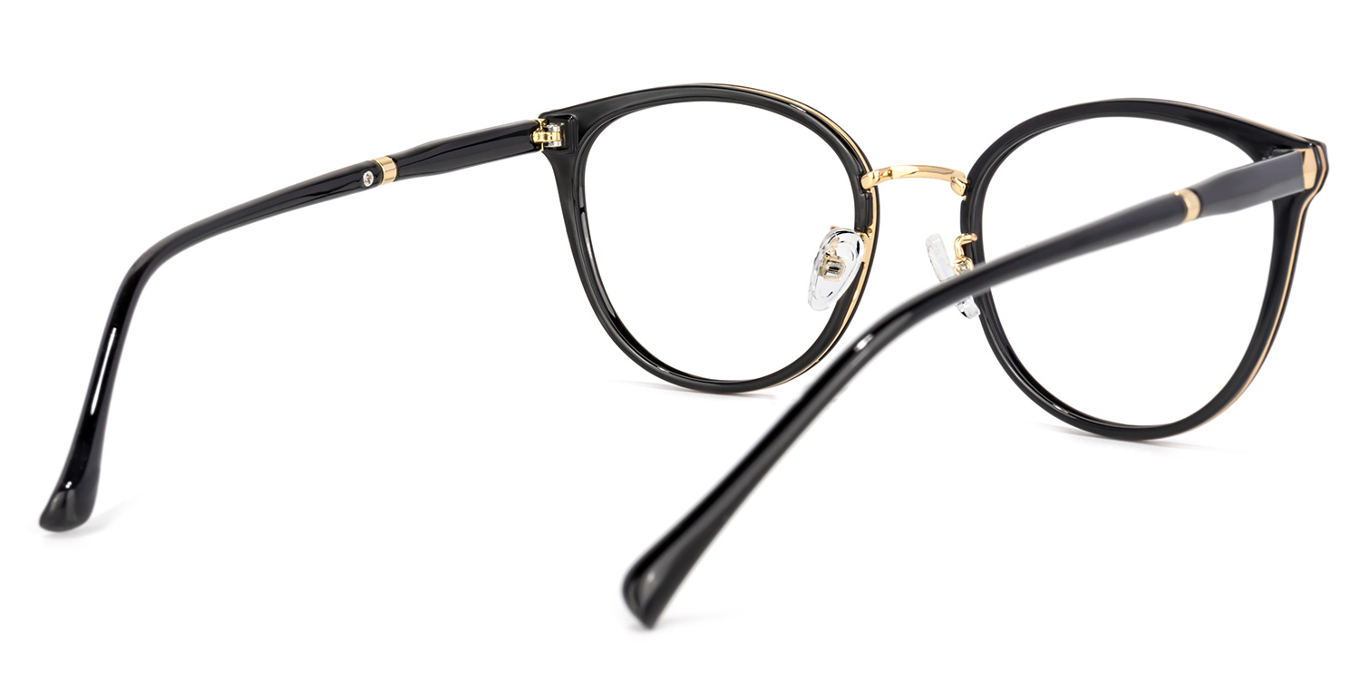Zoe Lunettes rondes noires 3