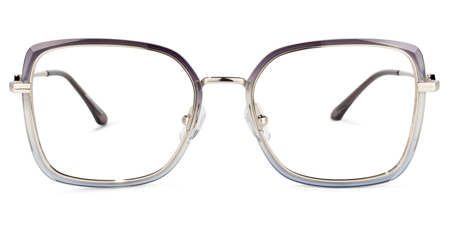 Zabdi Lunettes carrées bleues 0