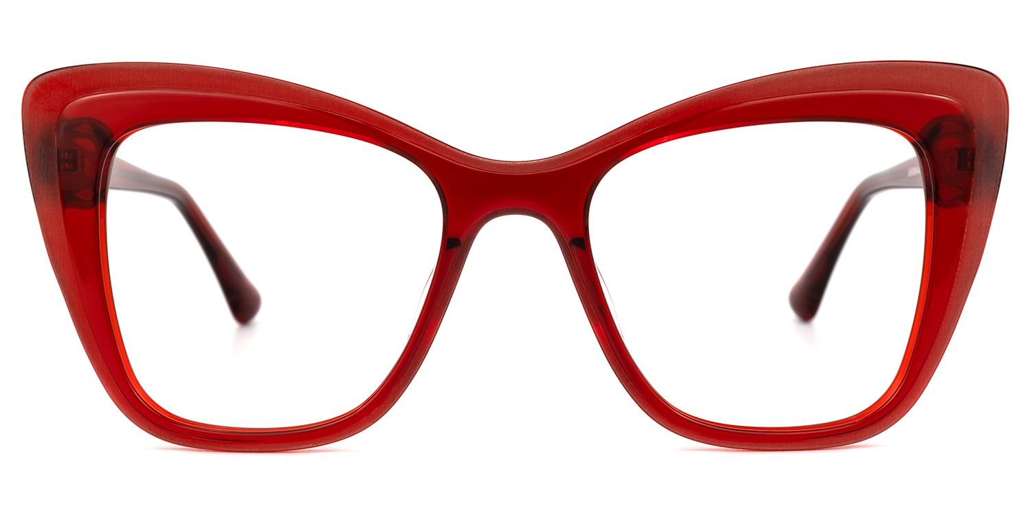 Youness Rouge Cateye Lunettes0