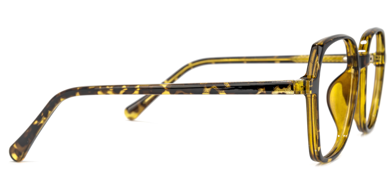 Rico Lunettes carrés écaille jaune 2