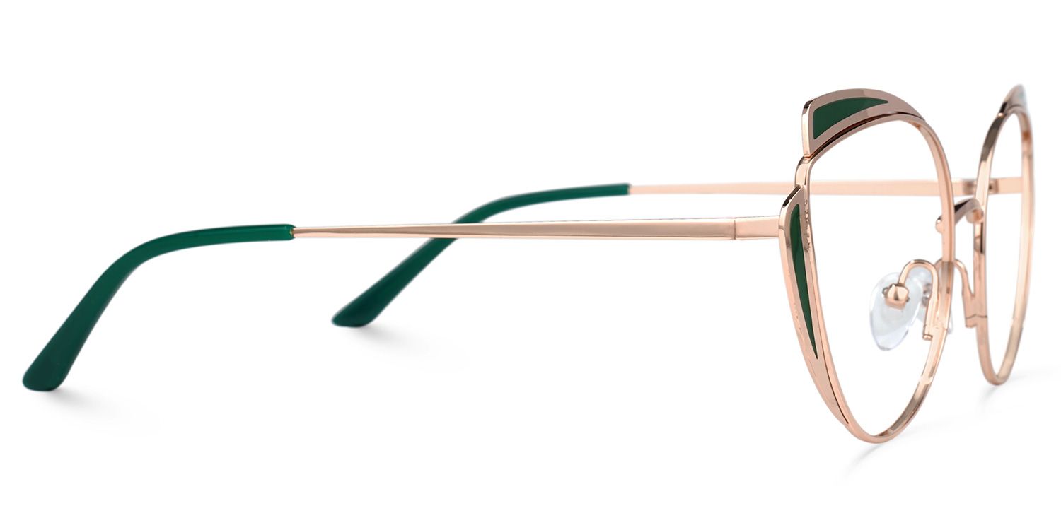 Shanita Or-Vert Géométrique Lunettes2