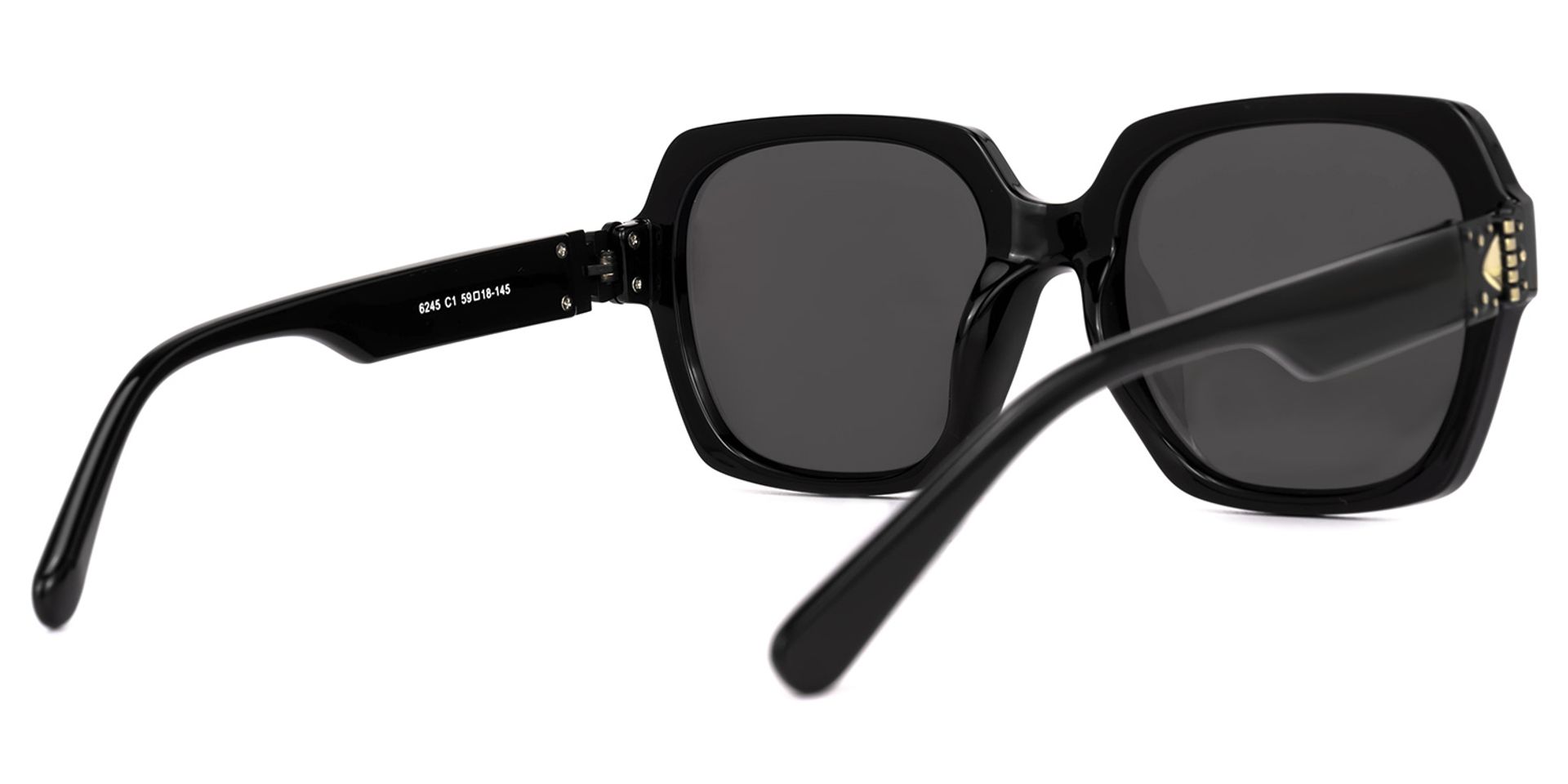 Leary Noir Géométrique Lunettes solaires3