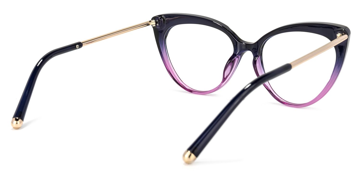 Alivia Noir Violet Cateye Lunettes4