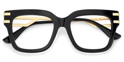 Lidia Noir Carré lunettes1