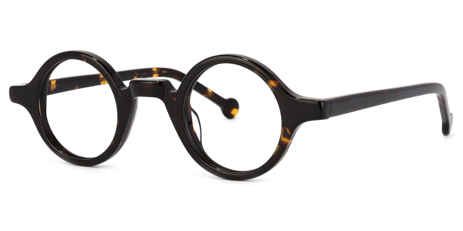 Arale Lunettes rondes à monture complète Tortoise1