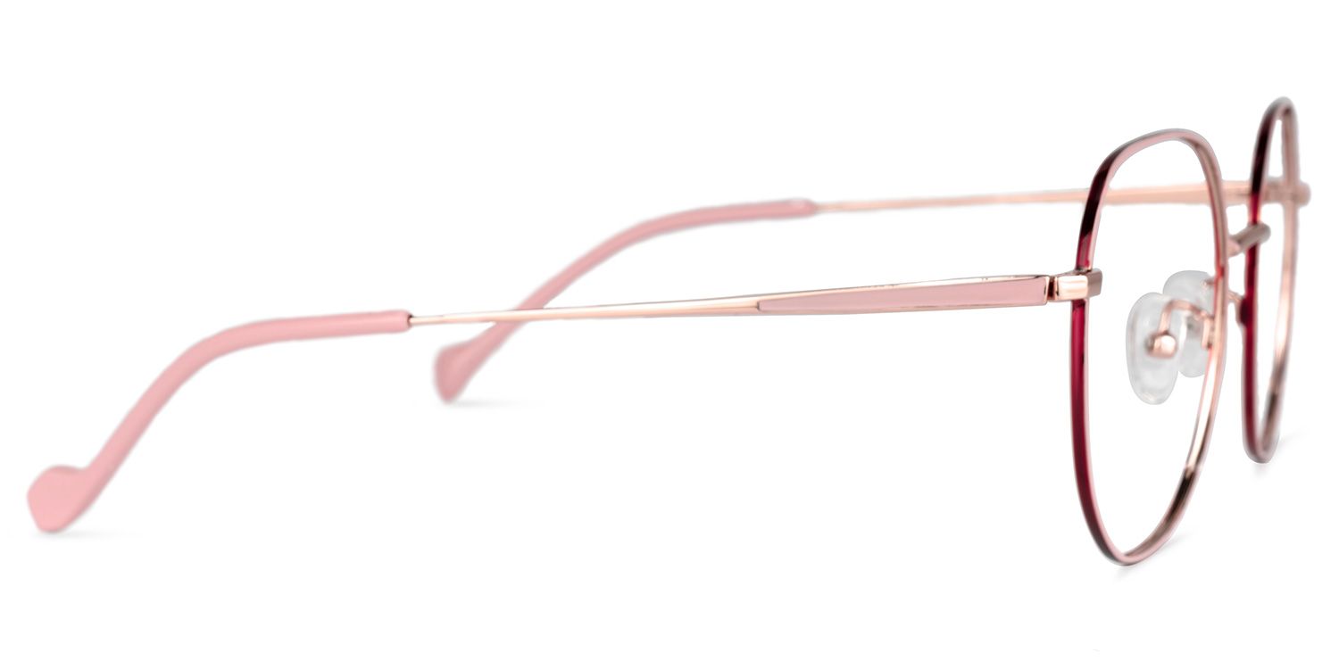 Qusay Lunettes rondes roses 2